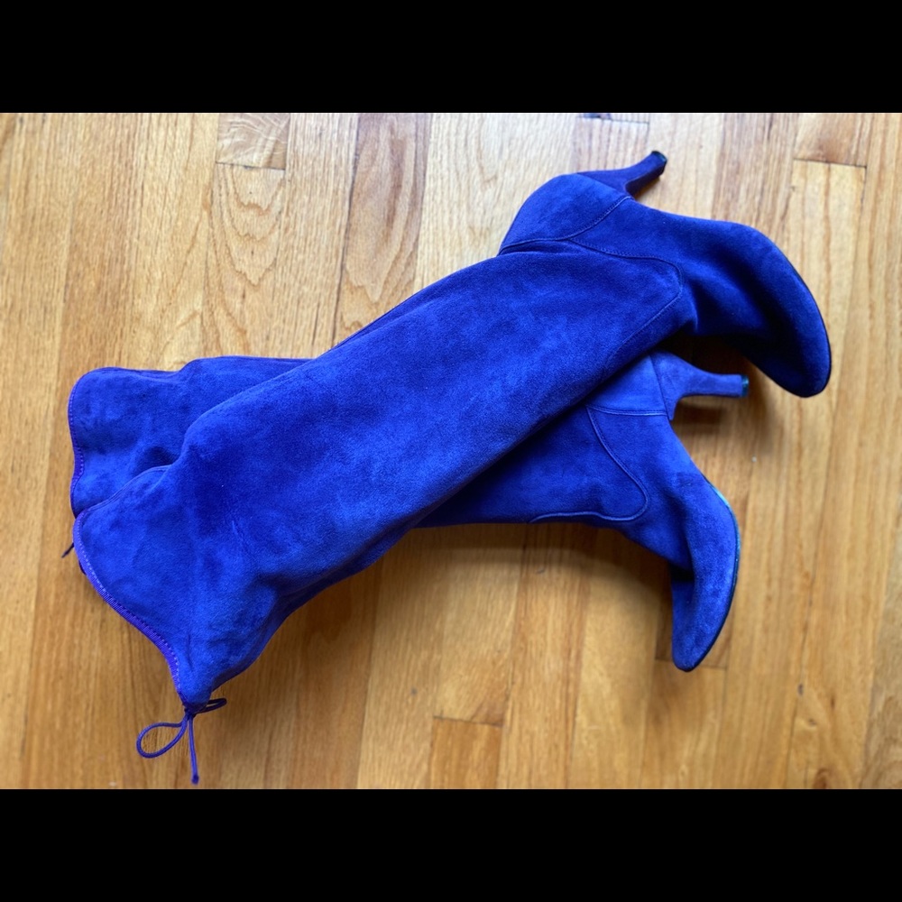 Suede under the knee high boots